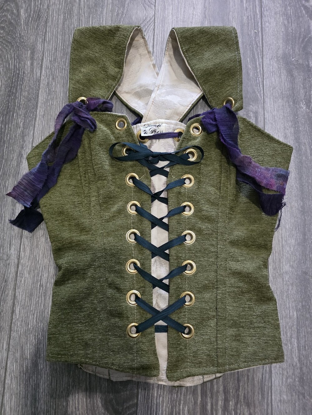 Damsel in this Dress Olive Green Petite Aurora Corset - Picture 3 of 4